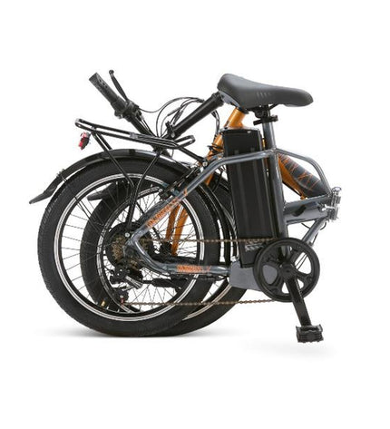 Nilox J1 PRO black electric bike with 20-inch wheels and 250W motor, designed for sport and outdoor cycling.