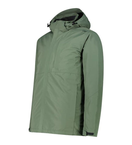 Blue men's Campagnolo sport jacket with zip and detachable hood, suitable for outdoor activities and camping.