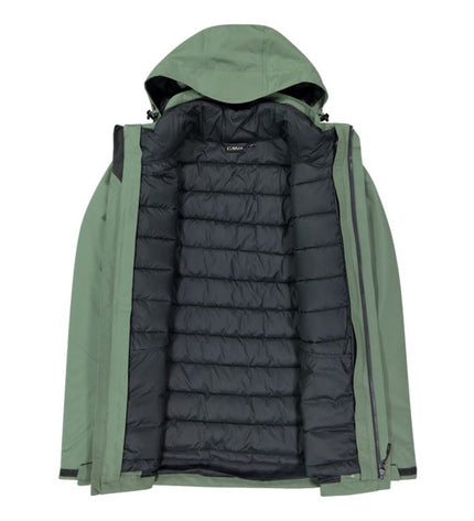 Blue men's Campagnolo sport jacket with zip closure and detachable hood, suitable for outdoor activities and camping.