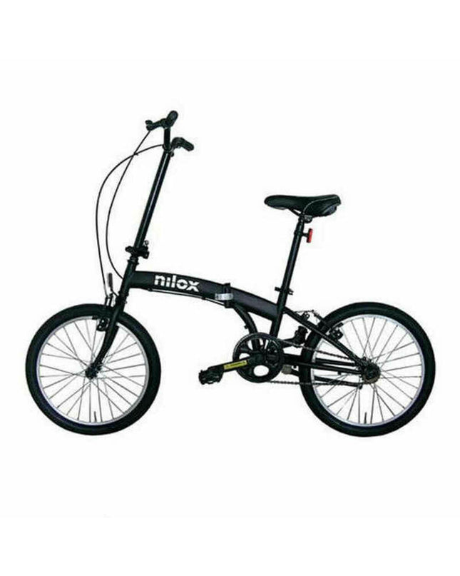 Nilox Fiets Nilox NXMB20V1 opvouwbare sport en outdoor fiets, lightweight design, shown folded with handlebar and wheels visible.