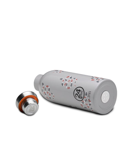 Multicoloured 24 Bottles Thermos Clima Rattle Shake stainless steel water bottle, 500 ml, suitable for sports, camping, and outdoor activities.