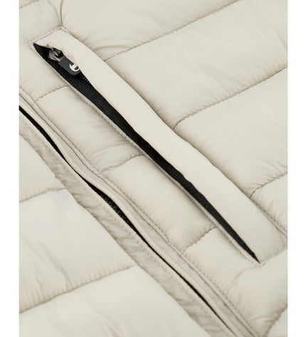 Beige Champion men's sport hoodie jacket with hood, suitable for outdoor and sports activities, shown on a plain background.