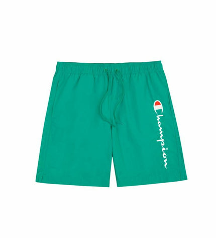 Champion herenzwembroek beachshort in blauw en groen, waterbestendige sport en outdoor watersport zwemshort.