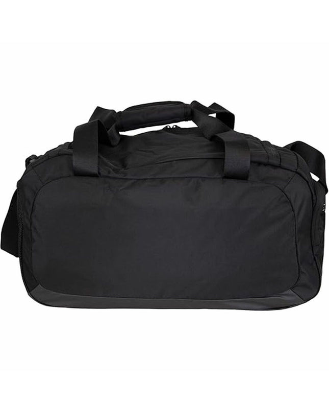 Black Champion small duffel bag for sports and outdoor activities, featuring a compact design and durable material.