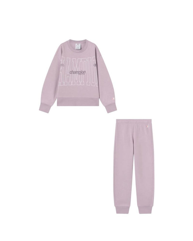 Children's Champion jogging suit, sporty and comfortable, with a hoodie and jogger pants, ideal for outdoor activities and sports.