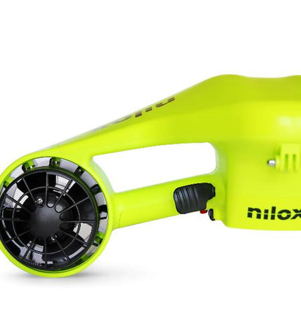 Yellow Nilox Acqua electric scooter for urban mobility, designed for sport and outdoor use, with a sleek compact build.