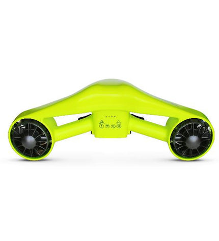 Nilox Acqua electric scooter in yellow, designed for city mobility and outdoor sports, with waterproof features and urban style.