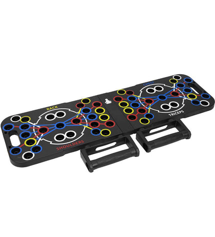 Fitpaddy push-up table for fitness and outdoor exercise, showing a compact workout equipment with handles and sturdy frame.