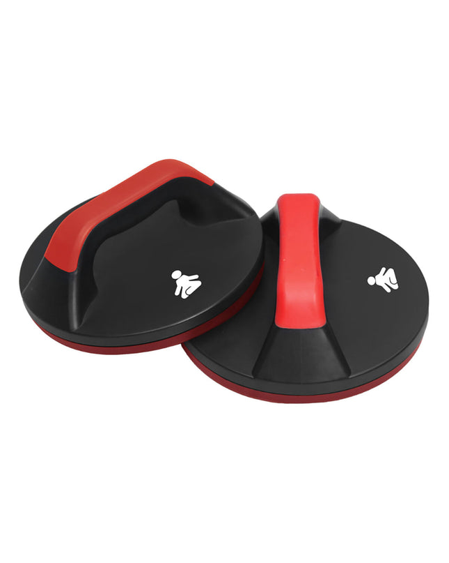Pair of Fitpaddy push-up stands for fitness and outdoor exercise, featuring sturdy black handles for effective bodyweight workouts.