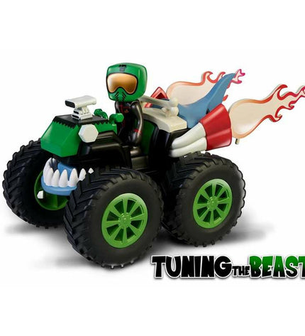 Famosa Quad Famosa Swap Riders toy action figures with colorful rider characters and quad vehicle in play setting.