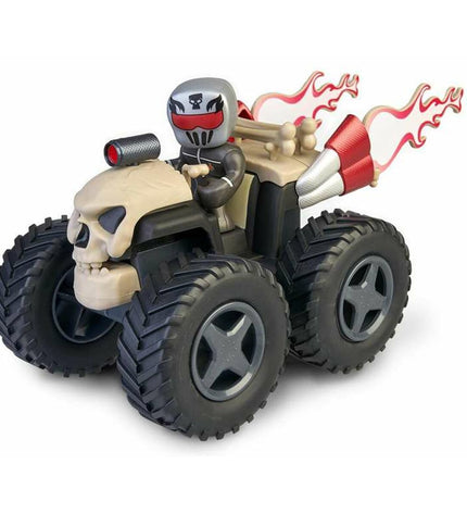 Famosa Quad Famosa Swap Riders action figures with colorful outfits and helmets, set against a plain background.