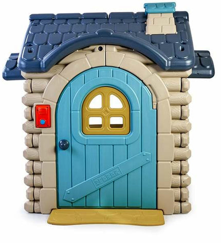 Feber children's playhouse in casual cottage style, measuring 162x157x165 cm, outdoor toy for kids' fun and play.