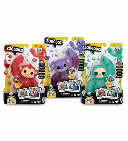 Famosa Zoogooz Little Live Pets interactive toy, 17 cm electronic pet with colorful features and playful design.