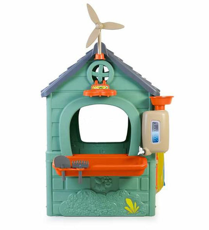 Feber Eco House playhouse for children, colorful toy house measuring 20x105.5x109.5 cm, suitable for outdoor play and imaginative fun.
