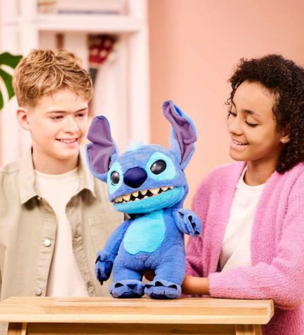 Soft Stitch plush toy with sound, 30 cm, adorable stuffed animal from Stitch brand, perfect for kids' play and cuddling.
