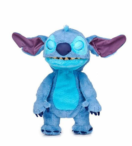 Soft Stitch plush toy with sound feature, 30 cm tall, perfect for kids, made of plush material in a playful design.