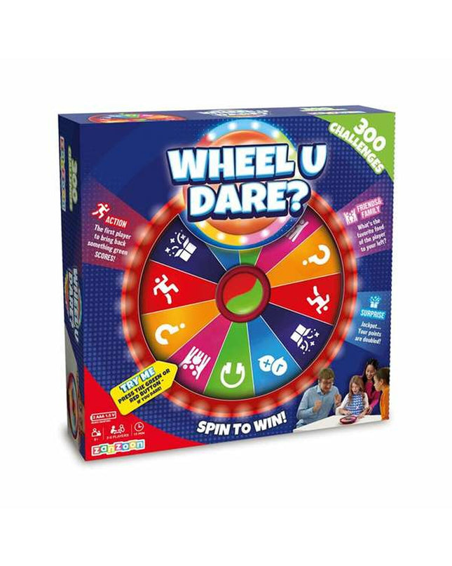 Famosa Wheel U Dare educational game for children, colorful toy with game components shown in the image.