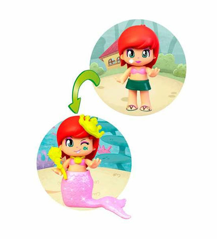 Colorful Pinypon playset with miniature dolls and accessories, perfect for imaginative play and stacking fun.