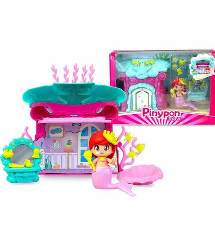 Colorful Pinypon Playset with mini dolls and accessories, featuring vibrant figures and playful details for imaginative fun.