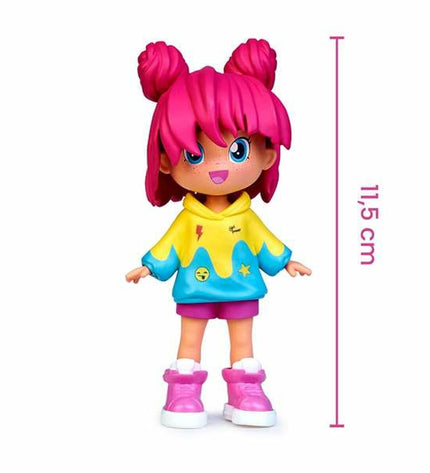 Colorful Pinypon playset with multiple mini dolls, accessories, and vibrant details, perfect for imaginative play.