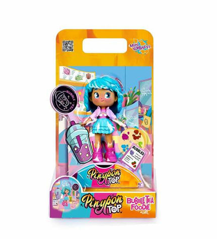 Colorful Pinypon playset with mini dolls and accessories, featuring vibrant figures and imaginative play components.