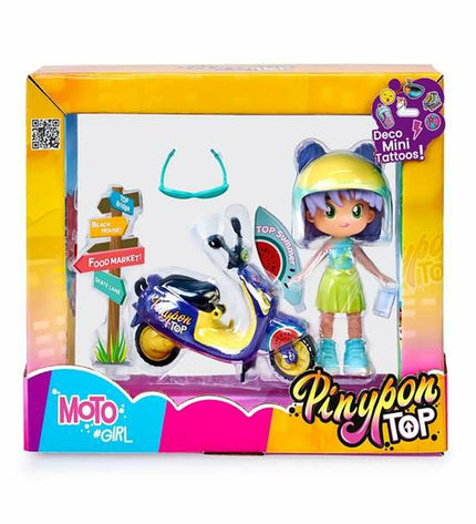 Colorful Pinypon playset with miniature figures and accessories, featuring vibrant toys for imaginative play.