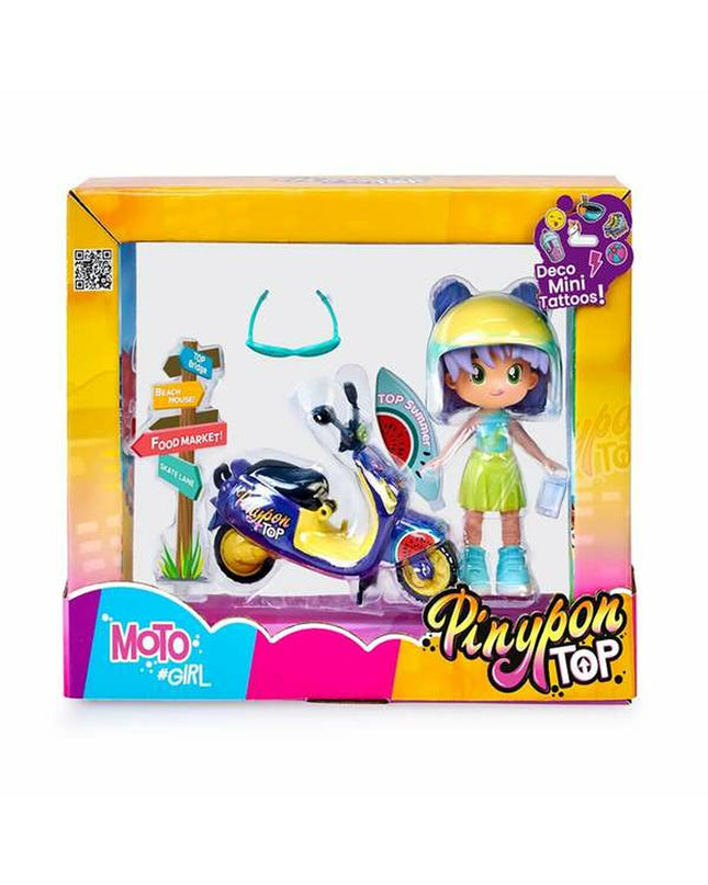 Colorful Pinypon playset with miniature figures and accessories, featuring vibrant toys for imaginative play.