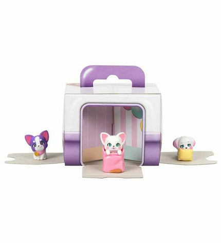 Famosa Playset with colorful toy figures and accessories for imaginative play in a vibrant setting.