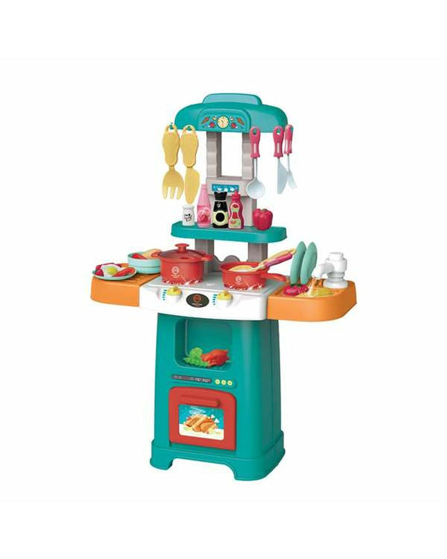 Famosa MasterChef toy kitchen set, 61 cm, with realistic stove, sink, and utensils for imaginative play in children’s pretend cooking.