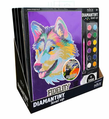 Educational Crystal Art Diamond Painting game by BigBuy Fun, colorful set with assorted designs, 32x32 cm for creative play.
