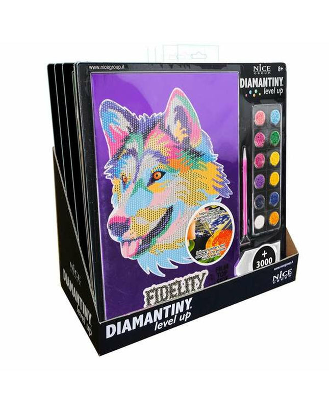 Educational Crystal Art Diamond Painting game by BigBuy Fun, colorful set with assorted designs, 32x32 cm for creative play.