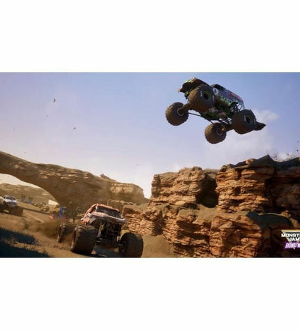 Milestone Monster Jam Showdown Day One Edition Nintendo Switch video game cartridge with colorful cover art.