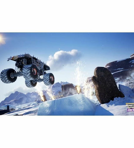Milestone Monster Jam Showdown Switch video game box for electronic plug & play game console, Day One Edition.