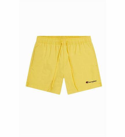 Yellow men's swim trunks from Champion, suitable for sports and outdoor watersports, with a comfortable fit and vibrant design.