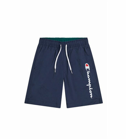 Champion dark blue children's swim shorts for beach and watersport, featuring sporty design and comfortable fit.