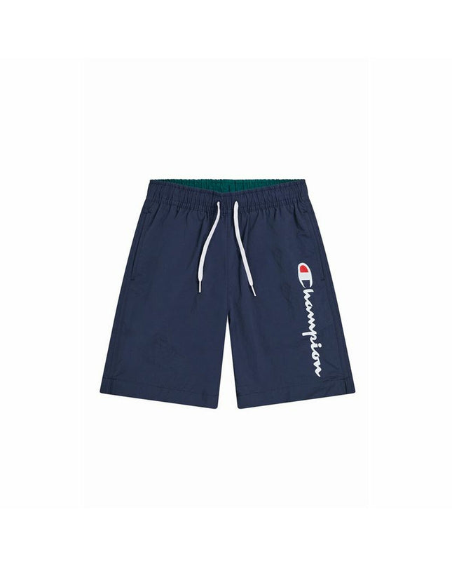 Champion dark blue children's swim shorts for beach and watersport, featuring sporty design and comfortable fit.