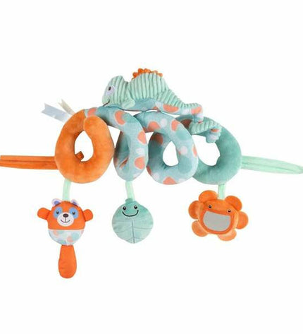 Chicco Kameleon activity spiral for babies, colorful toy with hanging charms, 25x12x34 cm, soft and engaging for young children.