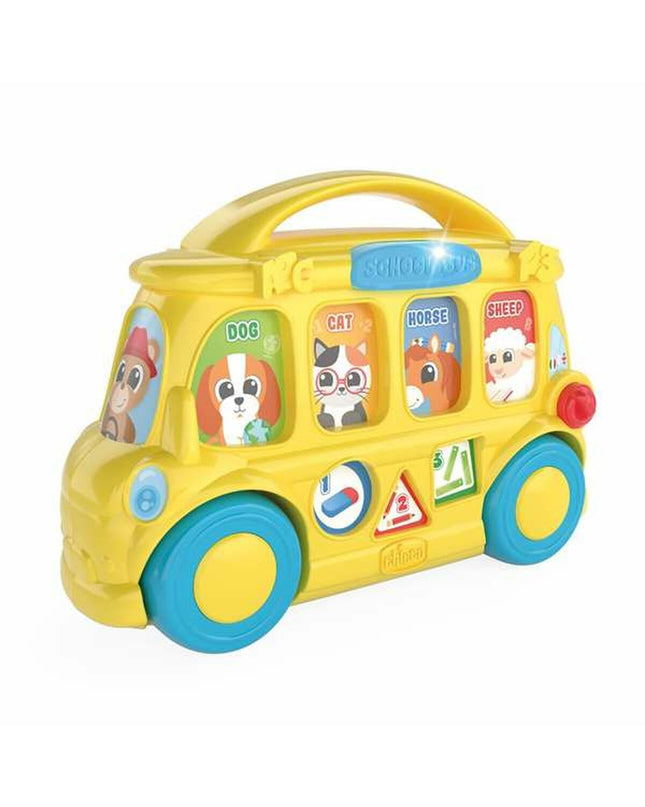 Chicco educatief speelgoed bus with colorful windows and playful design, designed for children's learning and fun.