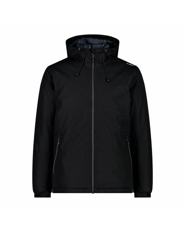 Black Campagnolo men's sports jacket with hood, designed for outdoor activities and sporty outdoor wear.