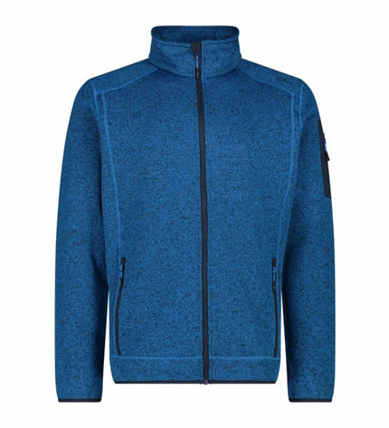 Campagnolo men's sports jacket in Zaffiro-Nero-B. Blue color, lightweight outdoor sport clothing, front view with zip closure