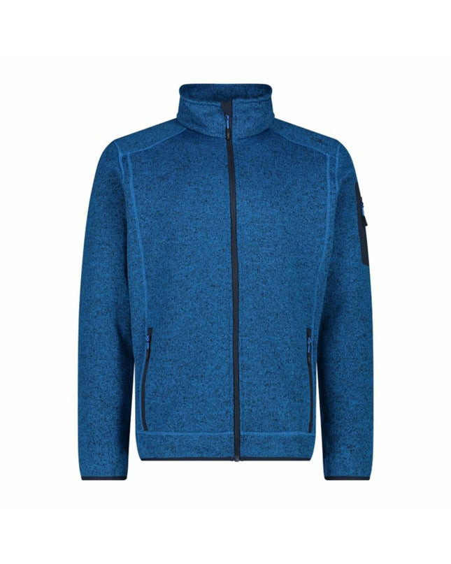 Campagnolo men's sports jacket in Zaffiro-Nero-B. Blue color, lightweight outdoor sport clothing, front view with zip closure
