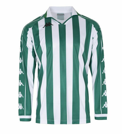 Kappa heren voetbalt-shirt met korte mouwen in wit en groen, sportkleding voor voetbal en outdoor activiteiten.