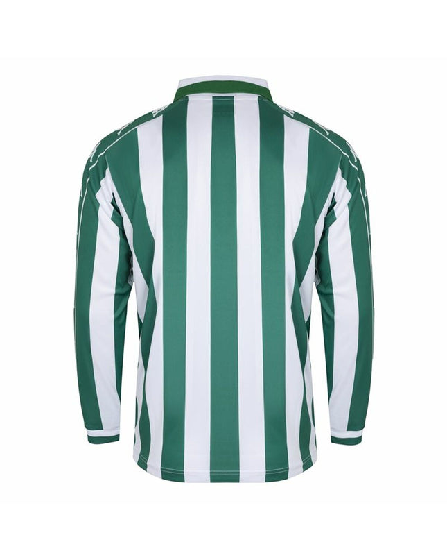 Kappa heren voetbal T-shirt met korte mouwen in wit en groen, sport en outdoor kleding voor voetbaltraining of wedstrijden
