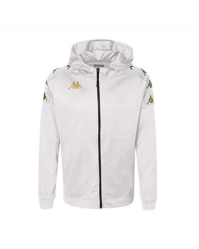 Kappa Heren sportjas Grevolo in outdoor black with zippered pockets and Kappa logo, designed for active outdoor wear.
