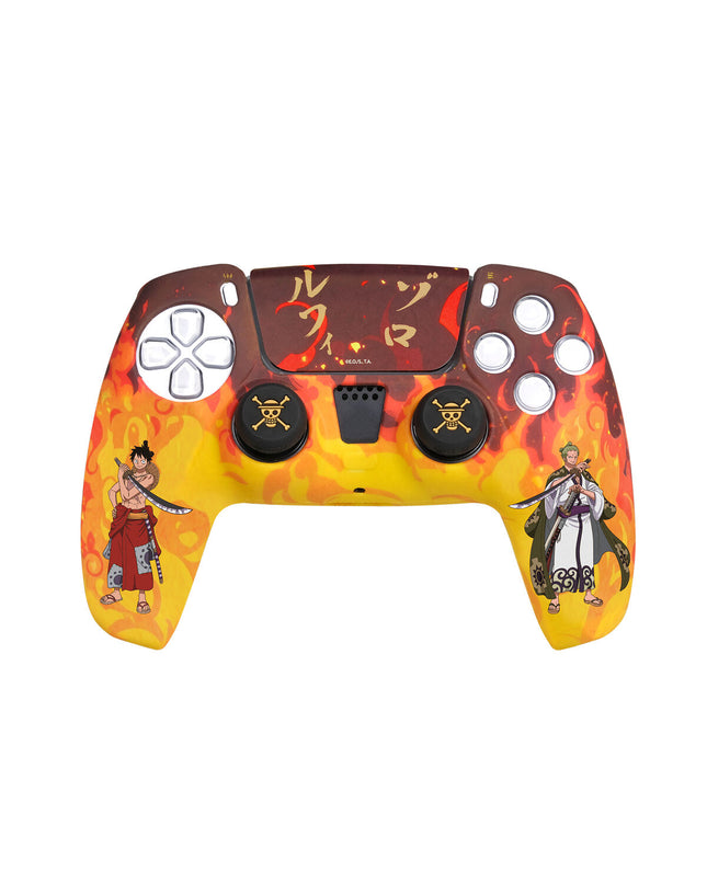 FR-TEC Videospellen OPPS5CKFIR electronic toy game console with colorful controller and game cartridge, suitable for children.