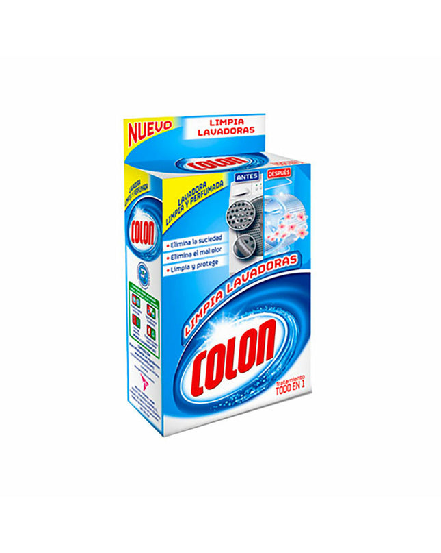 Colon Schoonmaakster Colon Wasmachine 250 ml bottle for cleaning washing machines, with label visible and product branding.