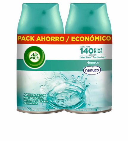 Air Wick Nenuco refill for electric air freshener, 2 x 250ml bottles, suitable for home and kitchen air freshening.