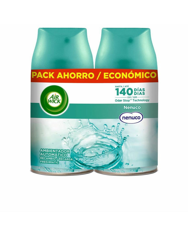 Air Wick Nenuco refill for electric air freshener, 2 x 250ml bottles, suitable for home and kitchen air freshening.