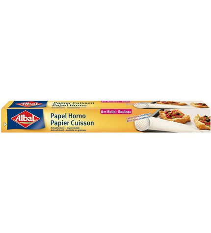 Albal plant-based baking paper roll for oven use, 10 meters, ideal for baking and cooking in the kitchen.