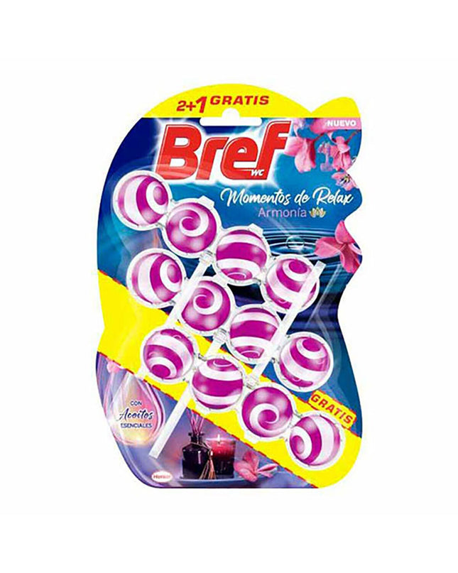 Henkel Activ Relax toilet air freshener with door hanger, three-piece set, designed for home cleaning and bathroom freshness.